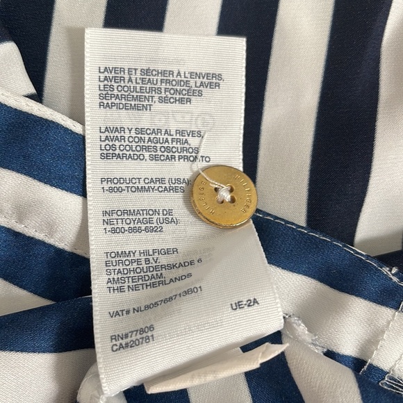 Tommy navy blue and white stripe top - Picture 4 of 7
